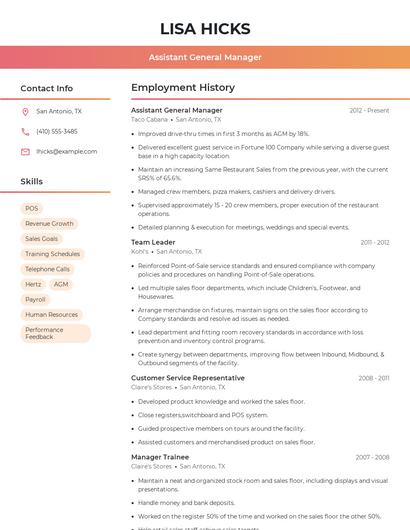 Resume example 3