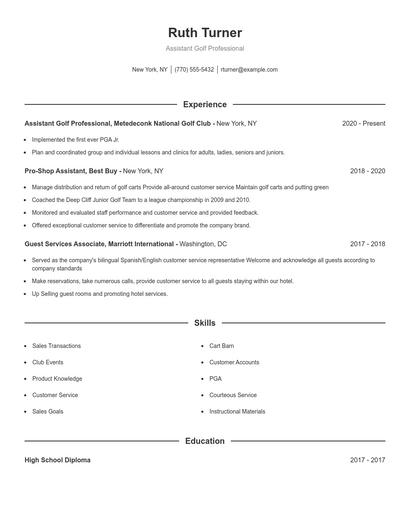Resume example 1