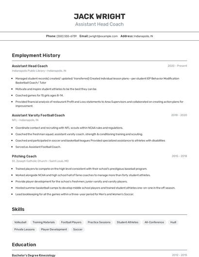 Resume example 2