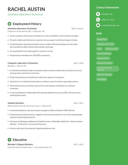 Resume example 4