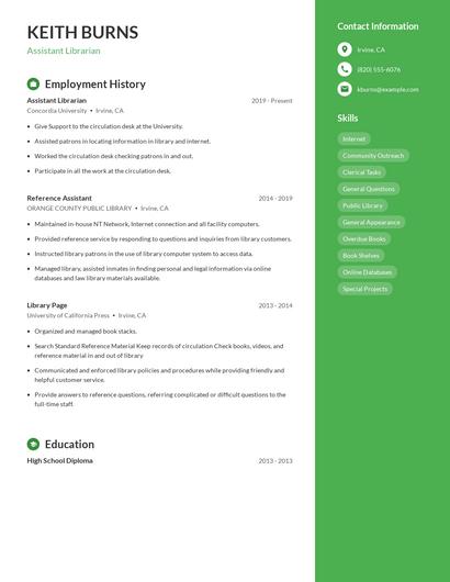 Resume example 4
