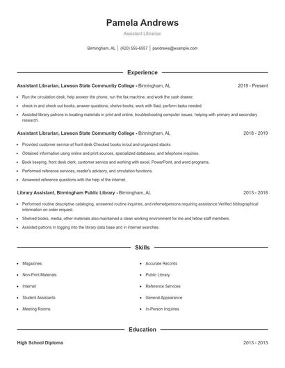 Resume example 1