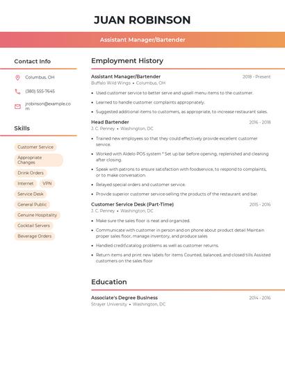 Resume example 3
