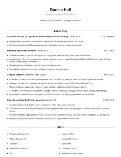 Resume example 1