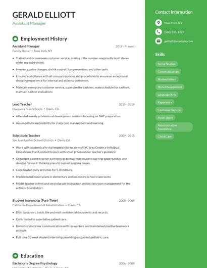 Resume example 4