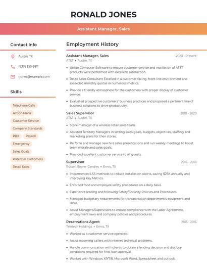 Resume example 3