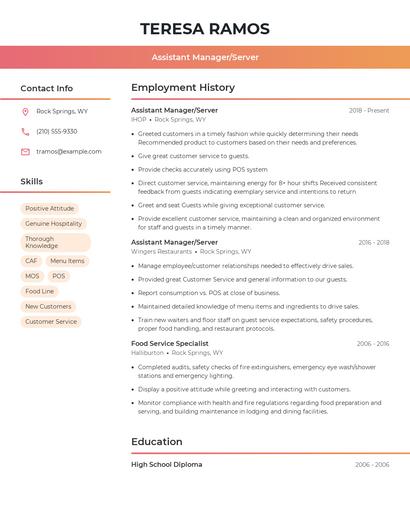 Resume example 3