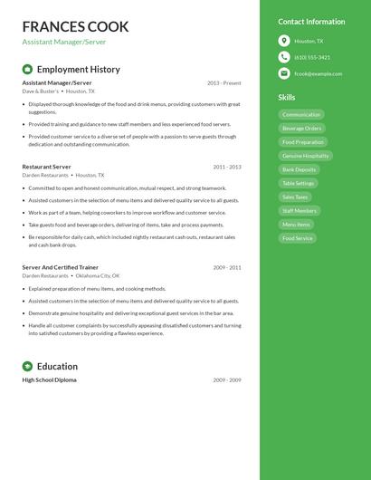 Resume example 4