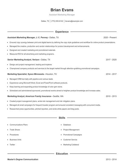 Resume example 1