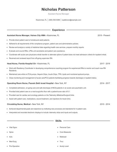 Resume example 1