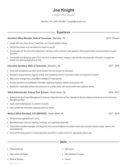 Resume example 1