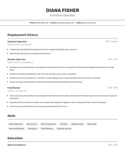 Resume example 2