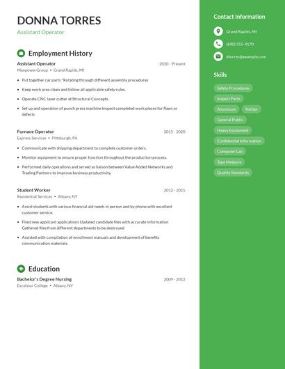 Resume example 4