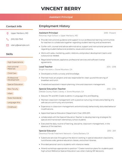 Resume example 3