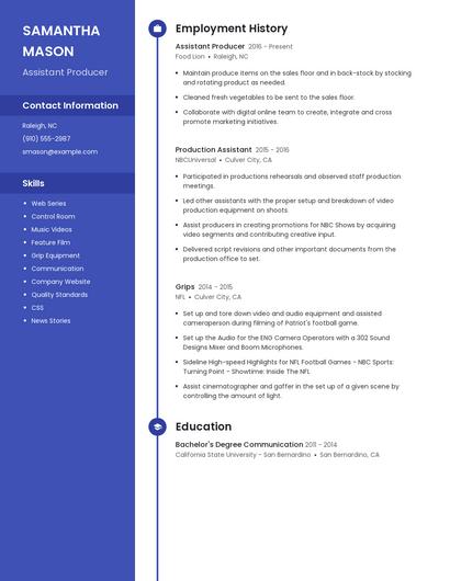 Resume example 4