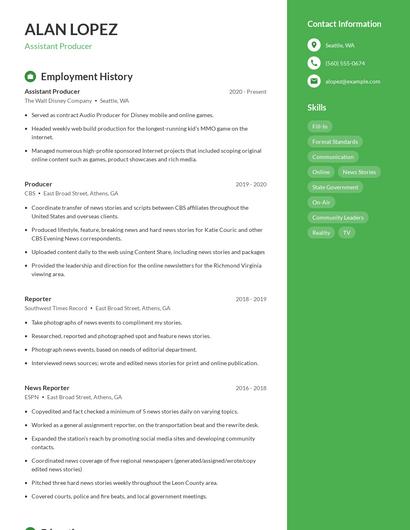 Resume example 5