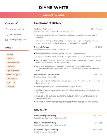 Resume example 3