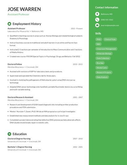 Resume example 4