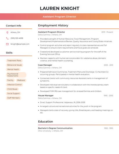 Resume example 3