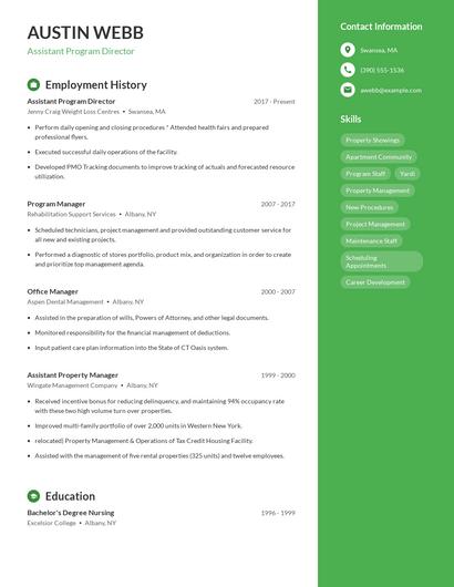 Resume example 5