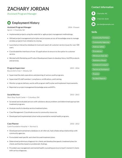 Resume example 5