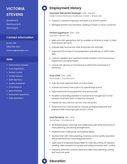 Resume example 4