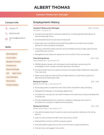 Resume example 3