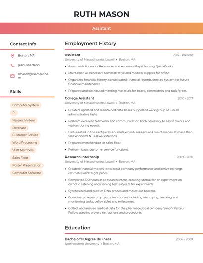 Resume example 3
