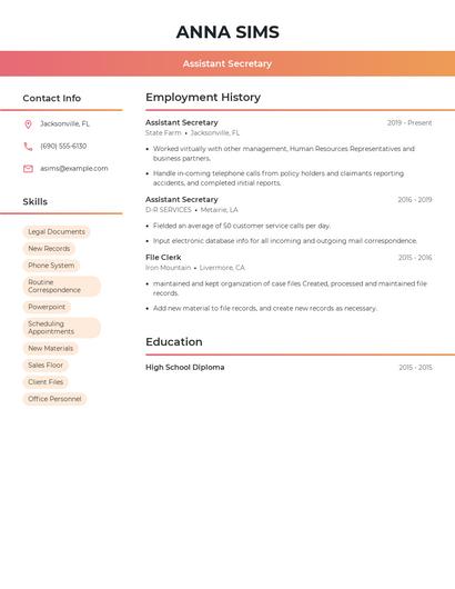 Resume example 3
