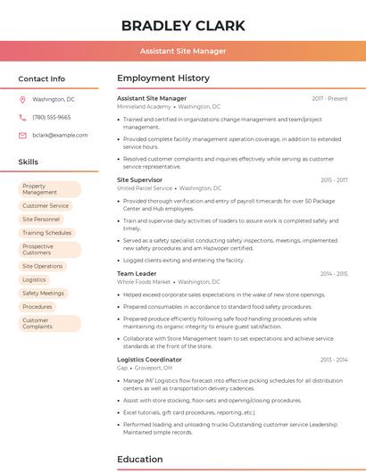 Resume example 3