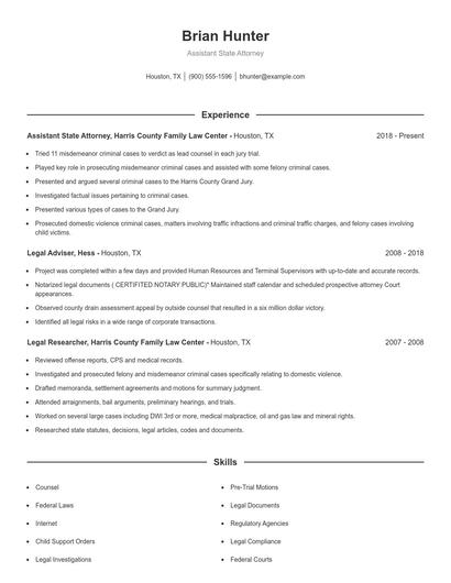 Resume example 1
