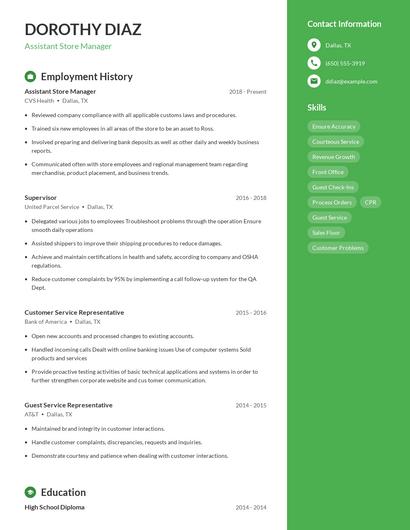 Resume example 5