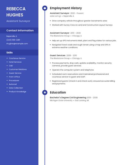 Assistant Surveyor Resume