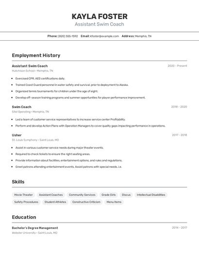 Resume example 2