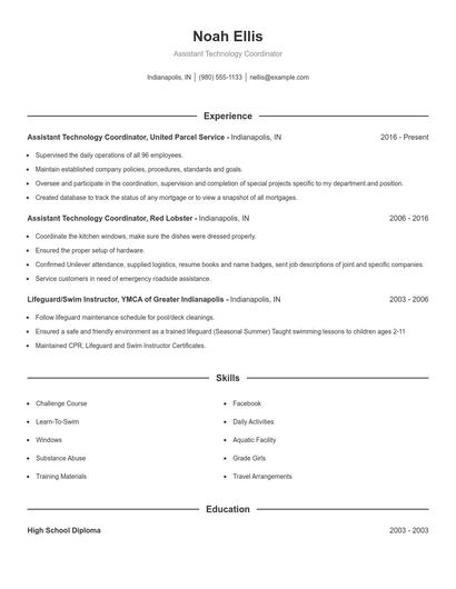 Resume example 1