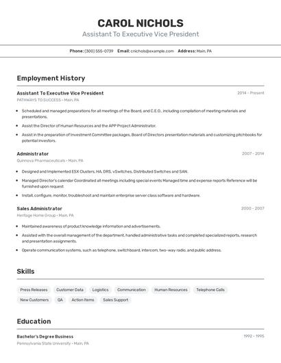 Resume example 2