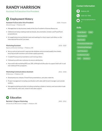 Resume example 4