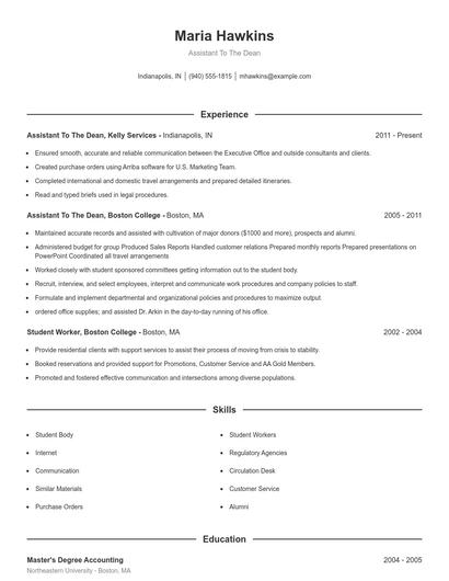 Resume example 1