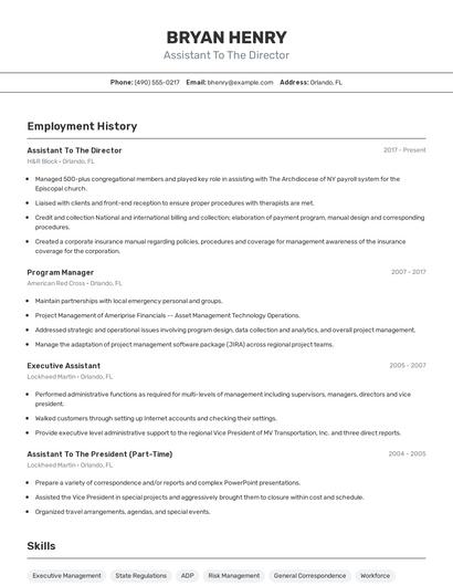 Resume example 2