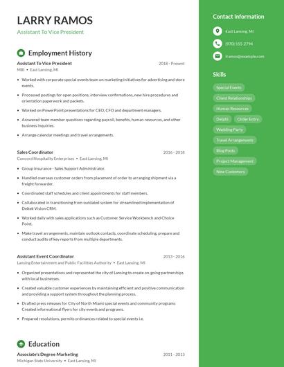 Resume example 5
