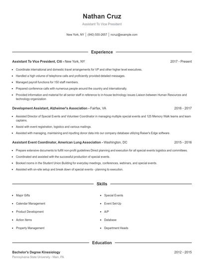 Resume example 1
