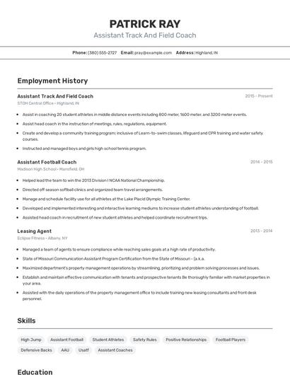 Resume example 2