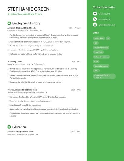 Resume example 4