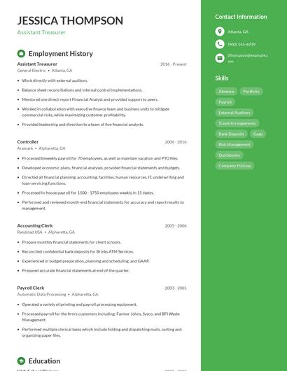 Resume example 5