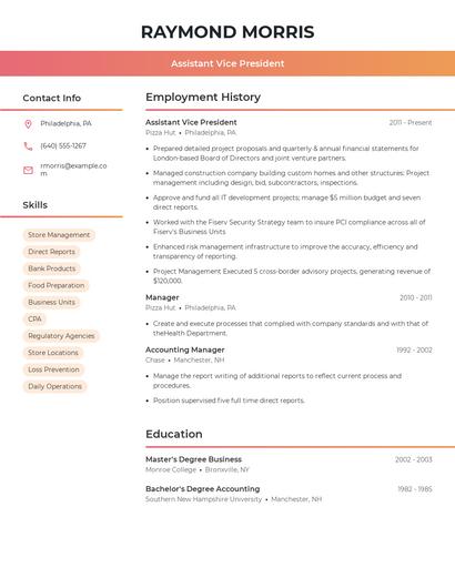 Resume example 3