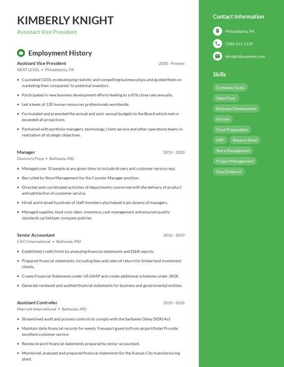 Resume example 5