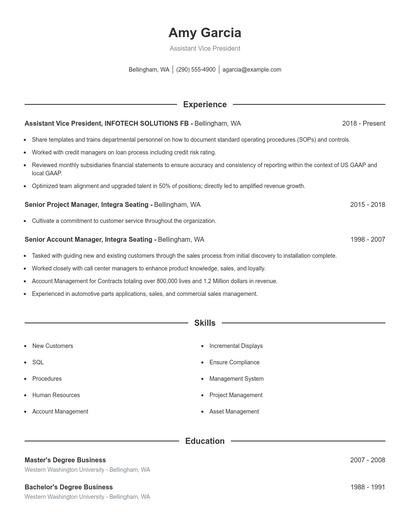 Resume example 1