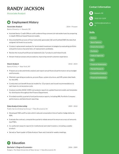 Resume example 5
