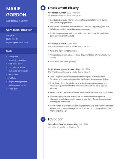 Resume example 5