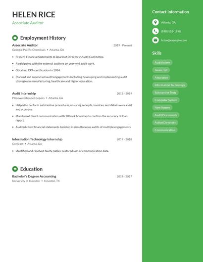 Resume example 4